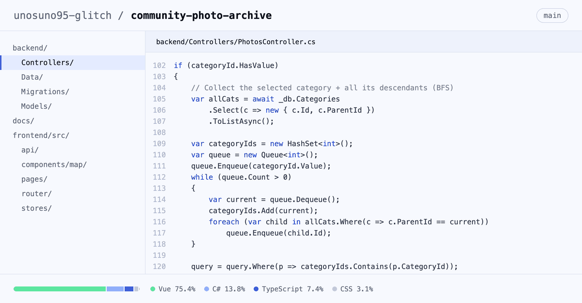 Code from the repository: Community photo archive