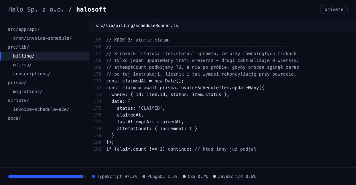Code from the project: Milestone invoices sent to KSeF